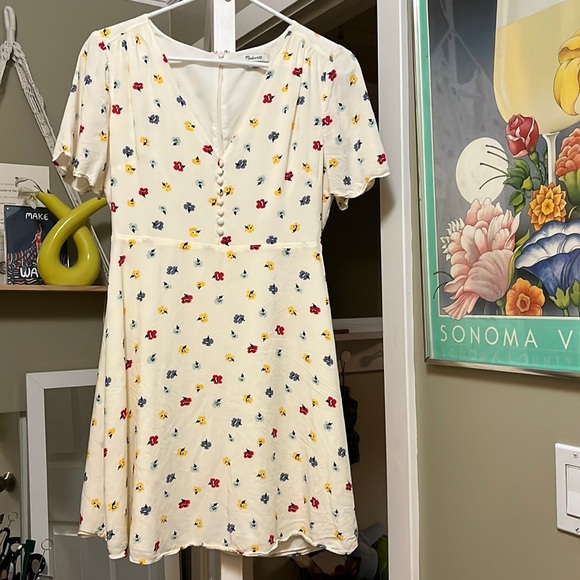 Madewell Orchard Flutter-Sleeve Dress in Confetti Floral Size 2 - Picture 3 of 5